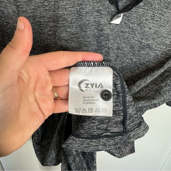 Zyia Active Charcoal Heather Sport Ventilation Polo Shirt Size XL - Picture 4 of 5